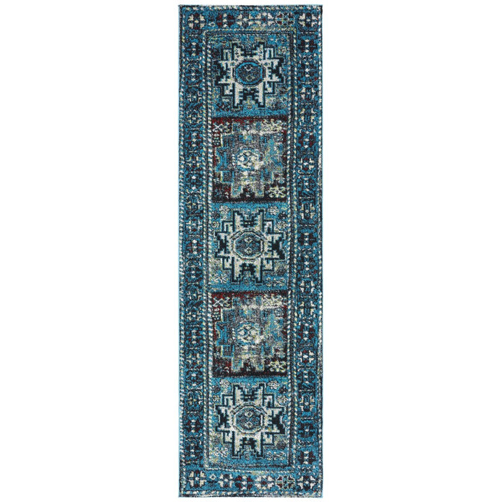 SAFAVIEH Vintage Hamadan VTH213M Lt Blue /Black Rug Image 1