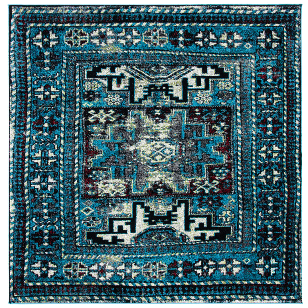 SAFAVIEH Vintage Hamadan VTH213M Lt Blue /Black Rug Image 5