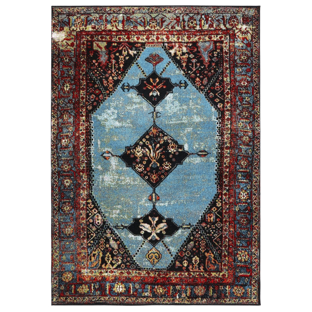 SAFAVIEH Vintage Hamadan VTH217Q Red / Lt Blue Rug Image 1