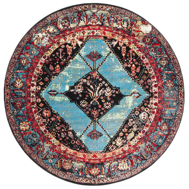 SAFAVIEH Vintage Hamadan VTH217Q Red / Lt Blue Rug Image 4