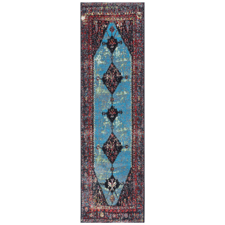 SAFAVIEH Vintage Hamadan VTH217Q Red / Lt Blue Rug Image 1