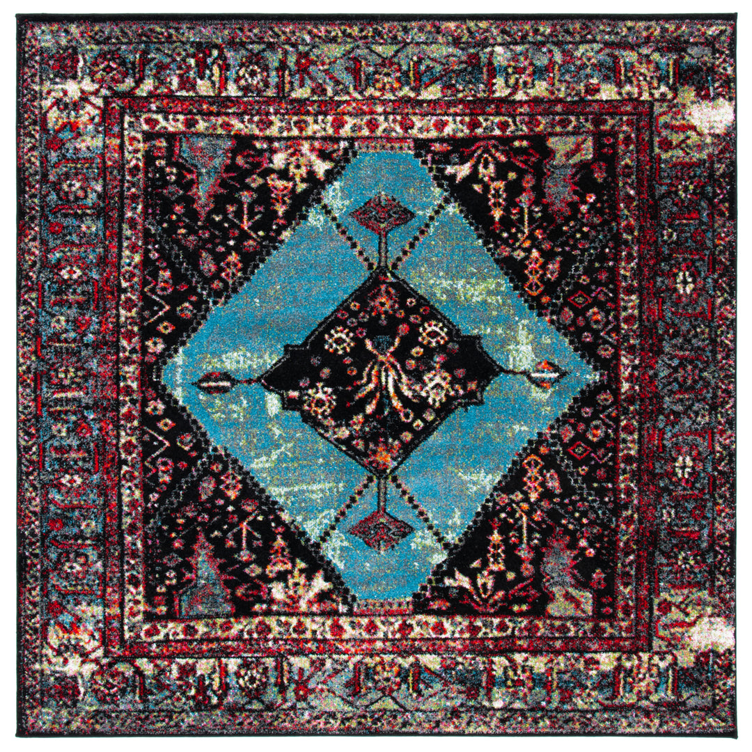 SAFAVIEH Vintage Hamadan VTH217Q Red / Lt Blue Rug Image 6