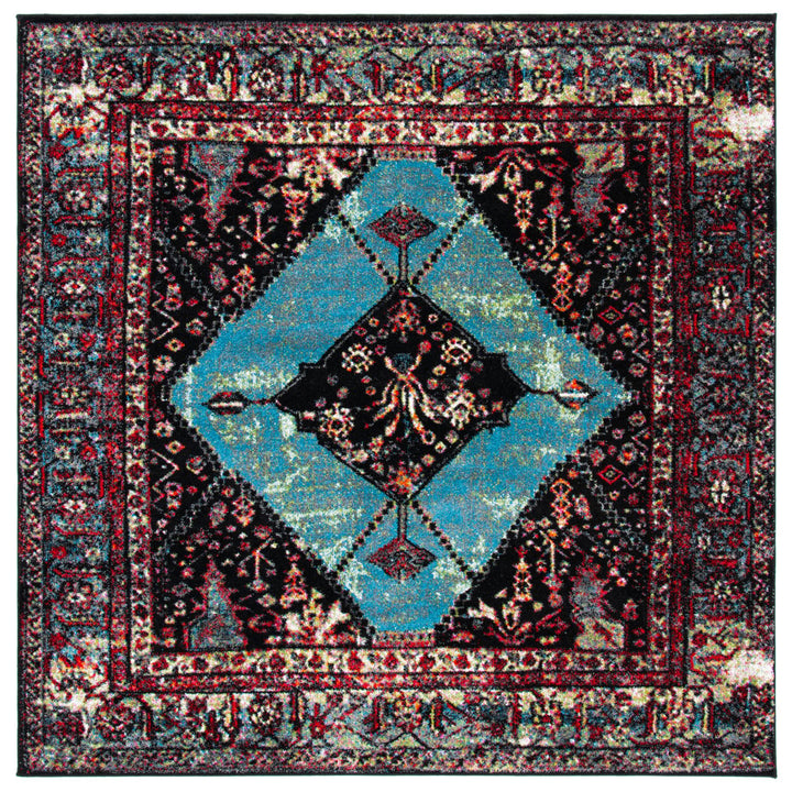 SAFAVIEH Vintage Hamadan VTH217Q Red / Lt Blue Rug Image 1