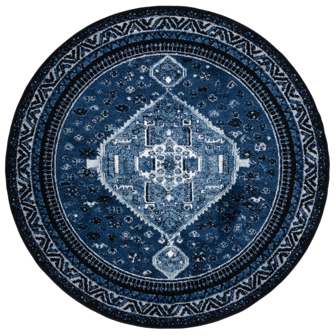 SAFAVIEH Vintage Hamadan VTH201M Blue / Black Rug Image 1