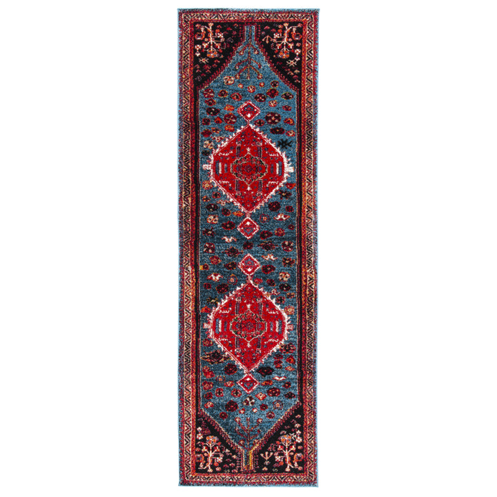 SAFAVIEH Vintage Hamadan VTH201K Turquoise /Red Rug Image 5