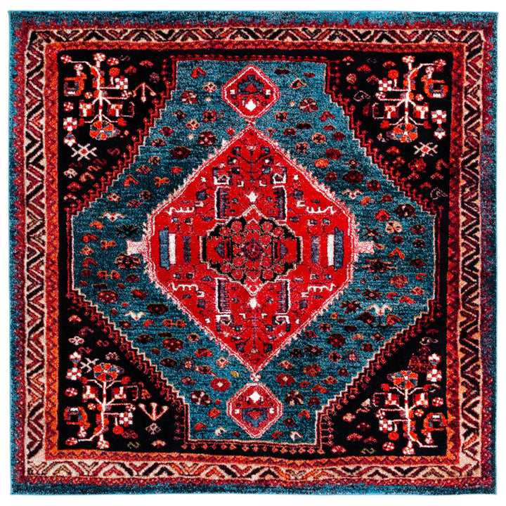 SAFAVIEH Vintage Hamadan VTH201K Turquoise /Red Rug Image 1