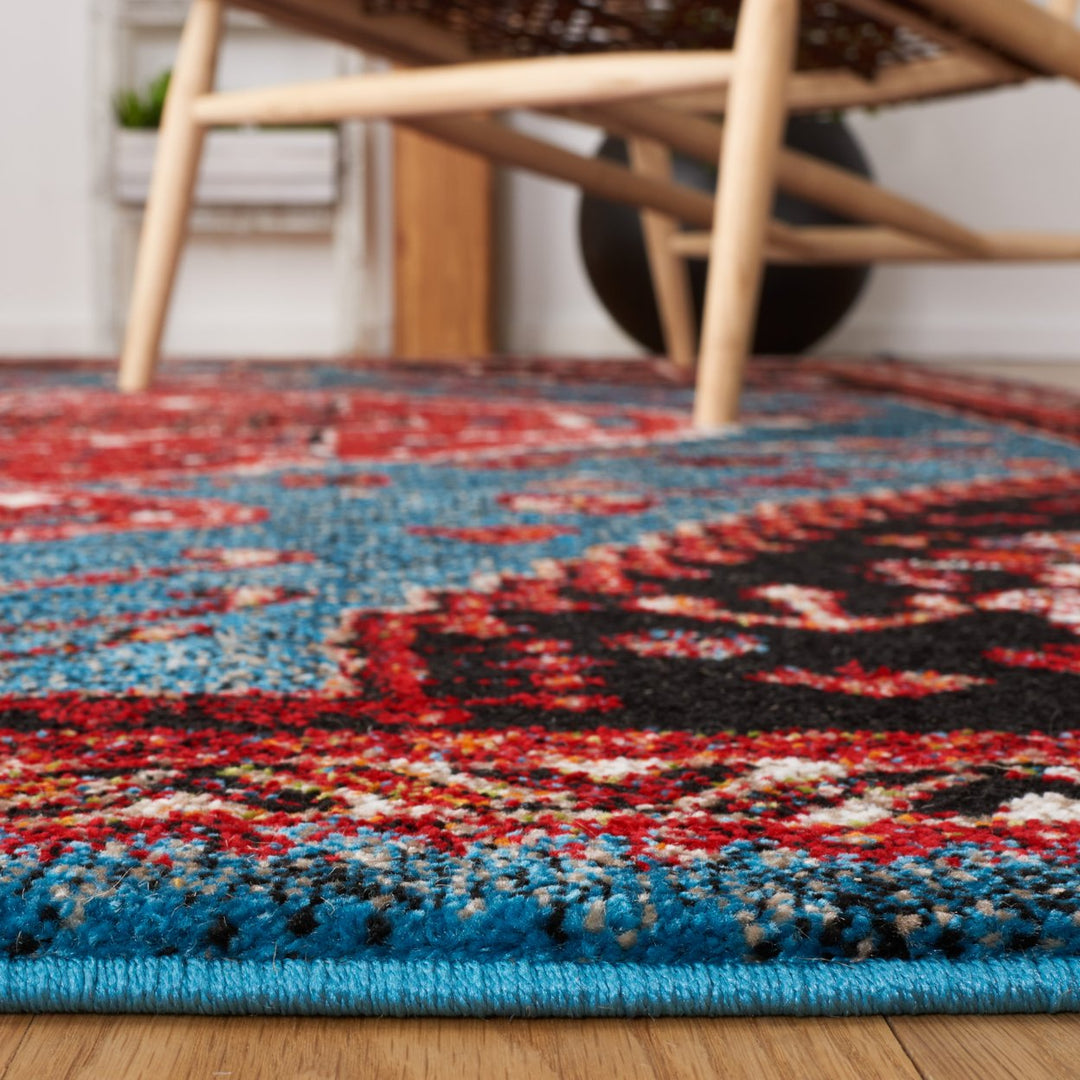 SAFAVIEH Vintage Hamadan VTH201K Turquoise /Red Rug Image 8