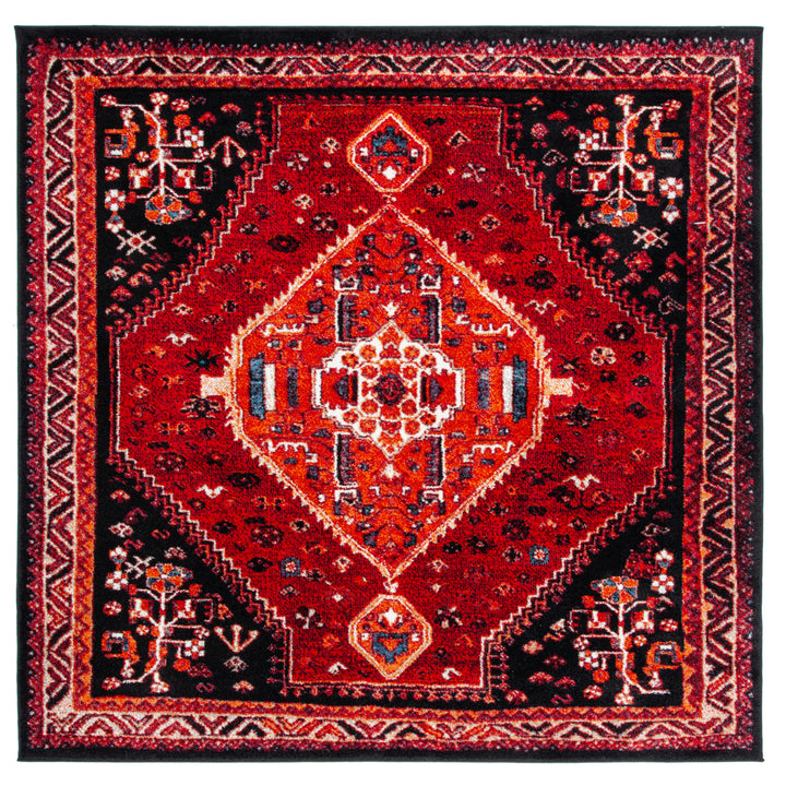 SAFAVIEH Vintage Hamadan VTH201Q Red / Black Rug Image 6