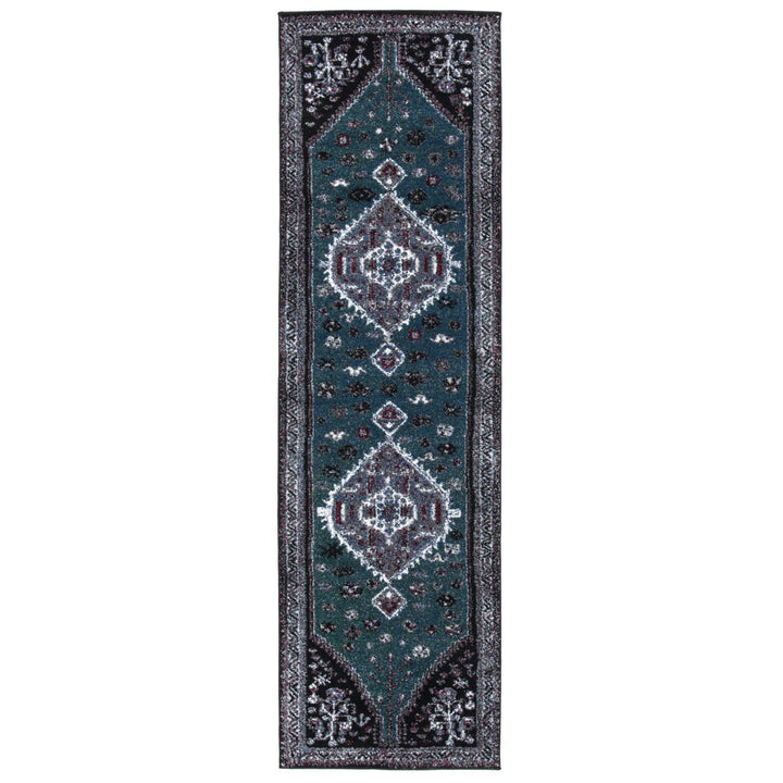 SAFAVIEH Vintage Hamadan VTH201Y Green / Black Rug Image 1