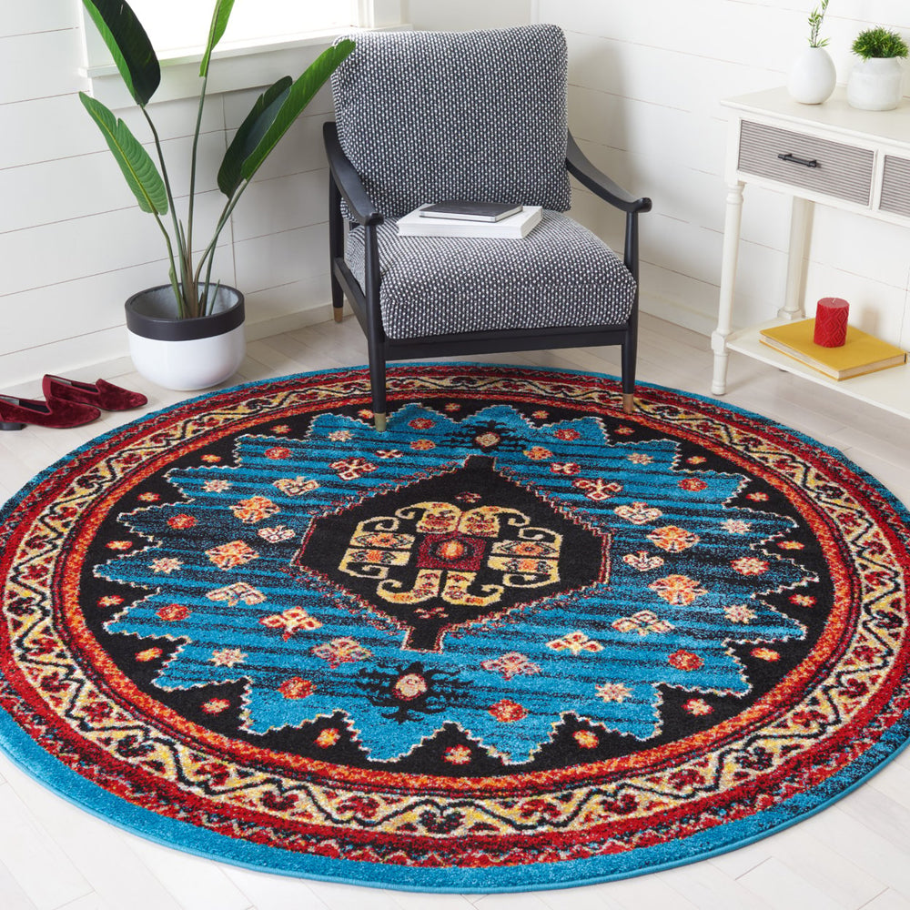 SAFAVIEH Vintage Hamadan VTH203M Blue / Black Rug Image 2