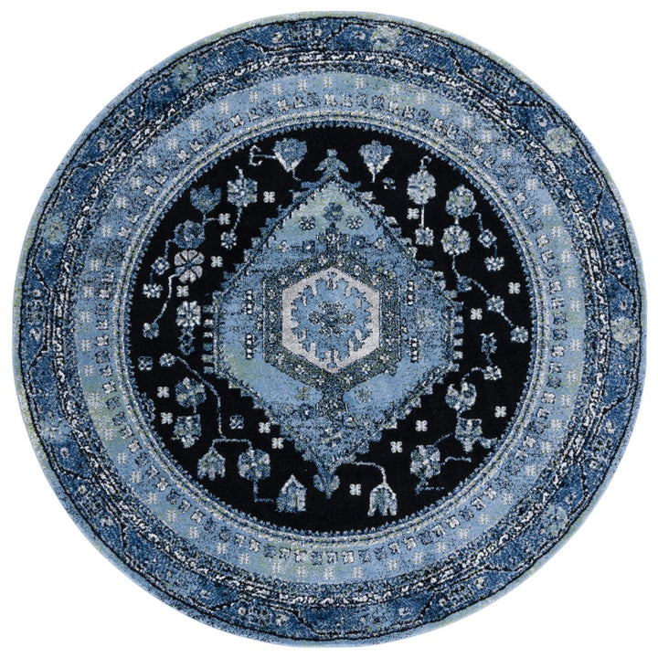 SAFAVIEH Vintage Hamadan VTH204J Lt Blue /Black Rug Image 1