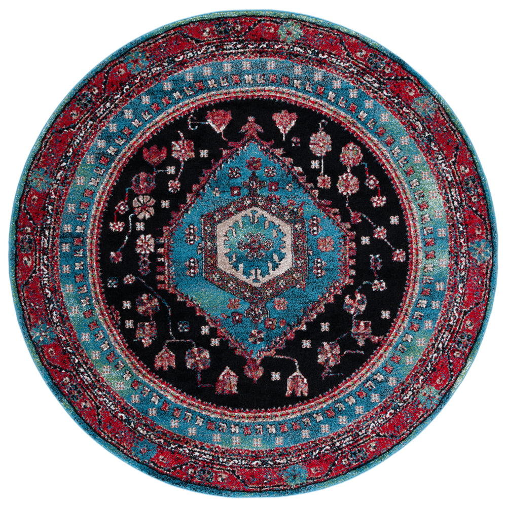 SAFAVIEH VTH204K Vintage Hamadan Turquoise / Black Image 2