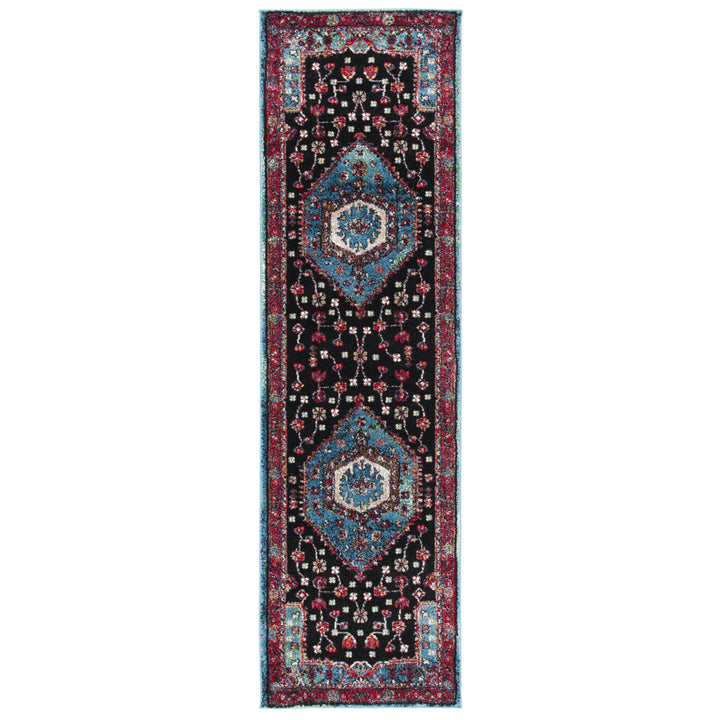 SAFAVIEH VTH204K Vintage Hamadan Turquoise / Black Image 3