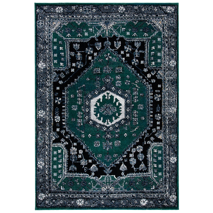 SAFAVIEH Vintage Hamadan VTH204Y Green / Black Rug Image 1