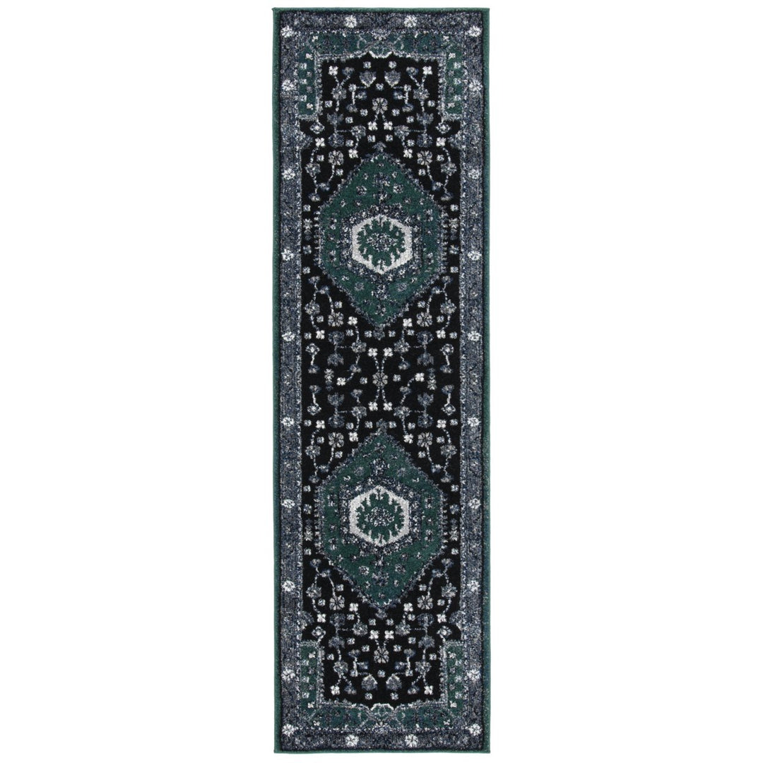 SAFAVIEH Vintage Hamadan VTH204Y Green / Black Rug Image 1