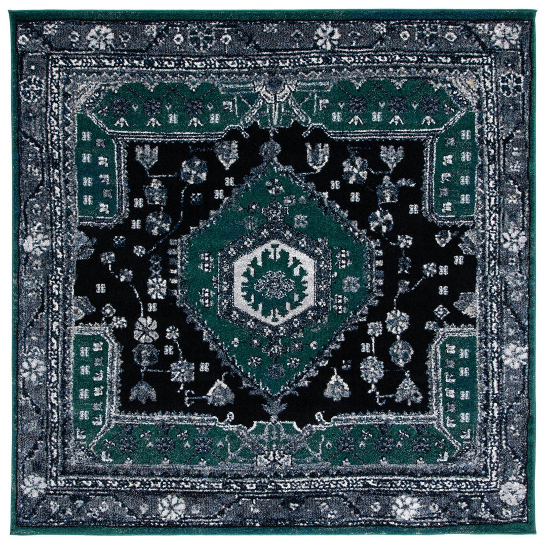 SAFAVIEH Vintage Hamadan VTH204Y Green / Black Rug Image 1