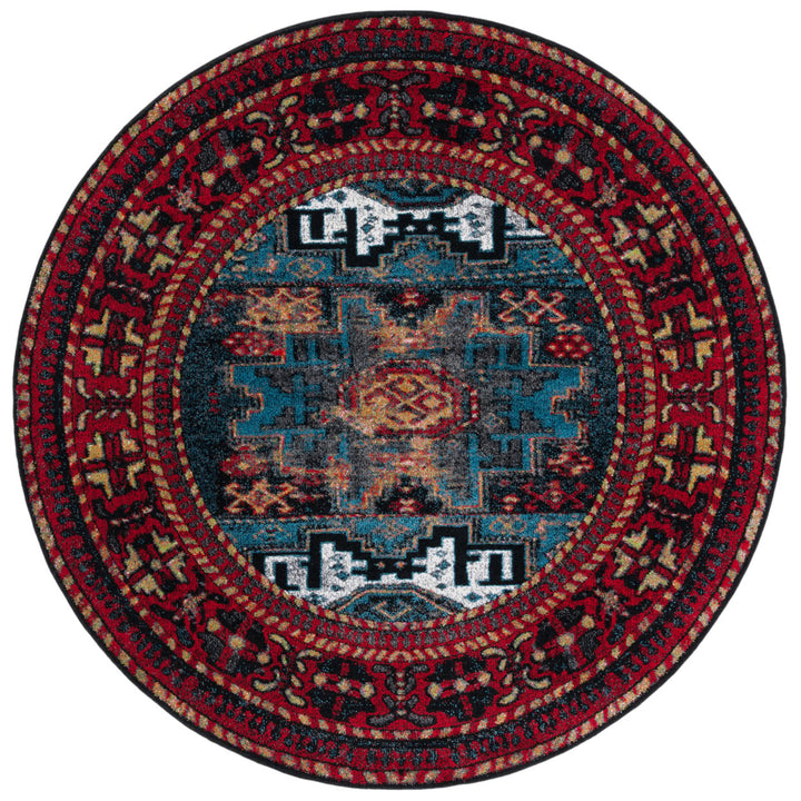 SAFAVIEH VTH213Q Vintage Hamadan Red / Light Blue Image 1