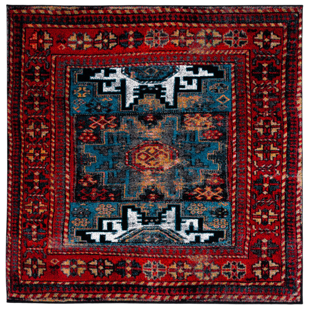 SAFAVIEH VTH213Q Vintage Hamadan Red / Light Blue Image 1