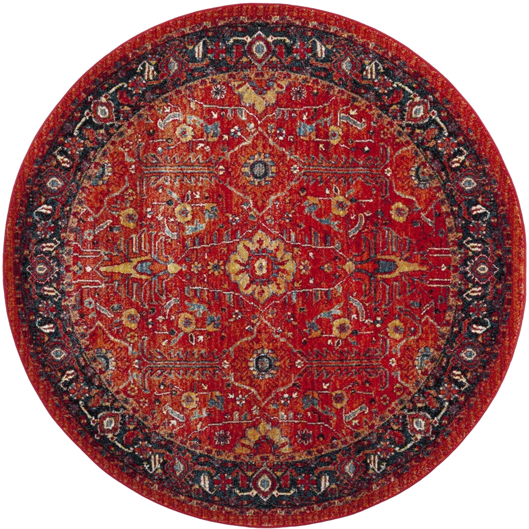 SAFAVIEH Vintage Hamadan VTH220C Orange / Navy Rug Image 4