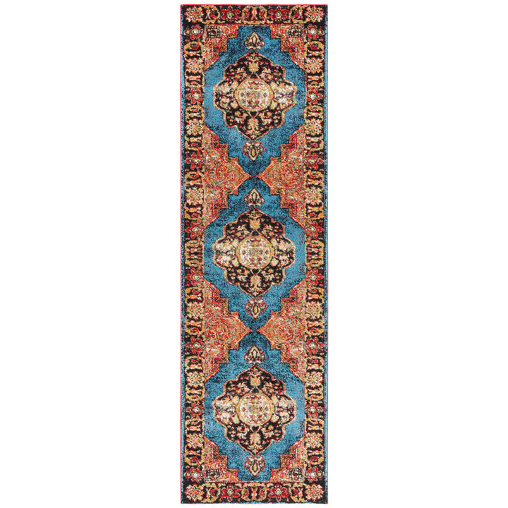 SAFAVIEH Vintage Hamadan VTH219D Gold / Lt Blue Rug Image 1