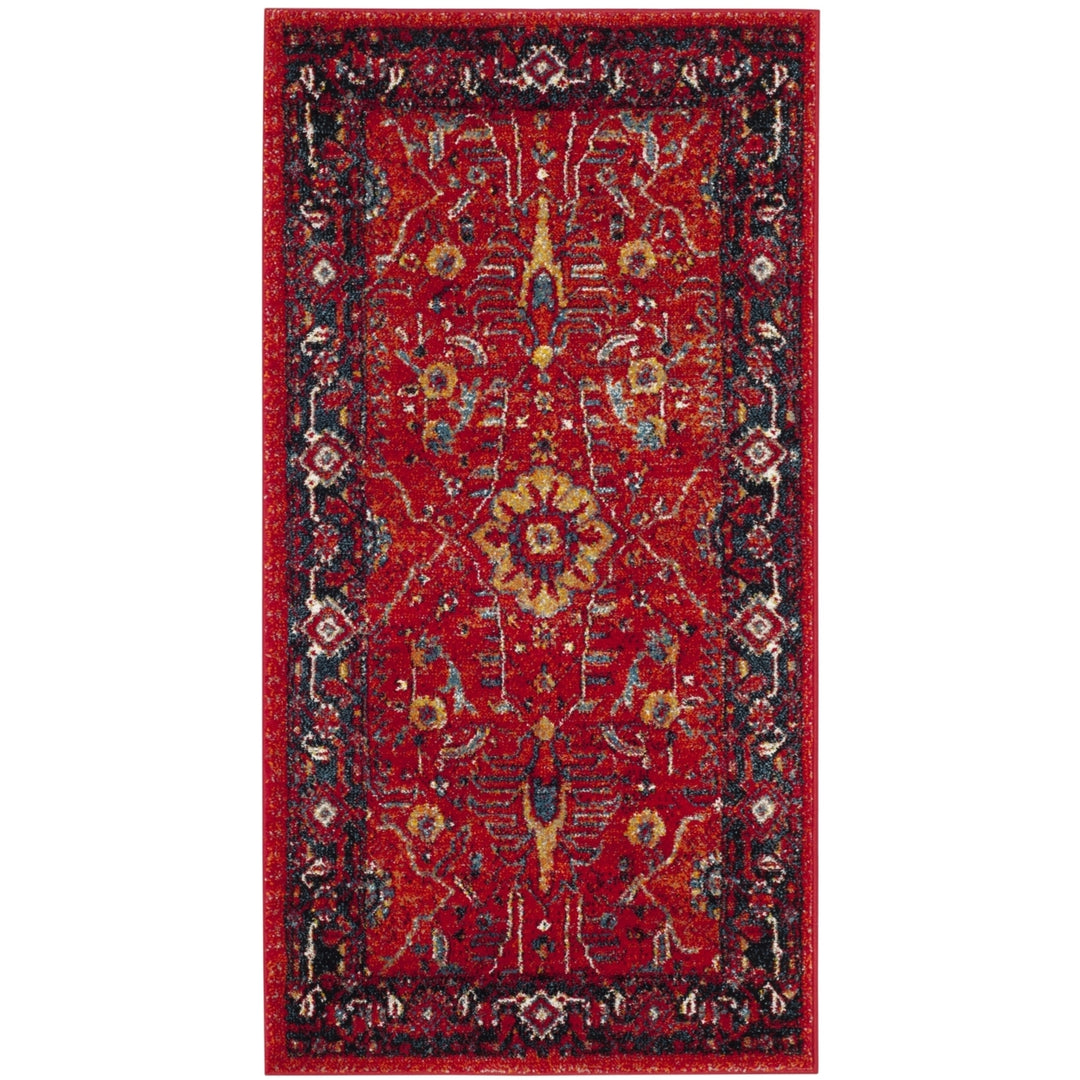 SAFAVIEH Vintage Hamadan VTH220C Orange / Navy Rug Image 8