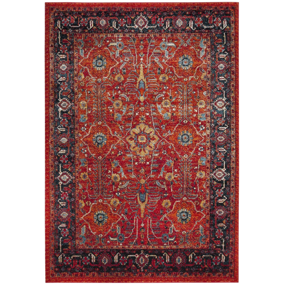 SAFAVIEH Vintage Hamadan VTH220C Orange / Navy Rug Image 9