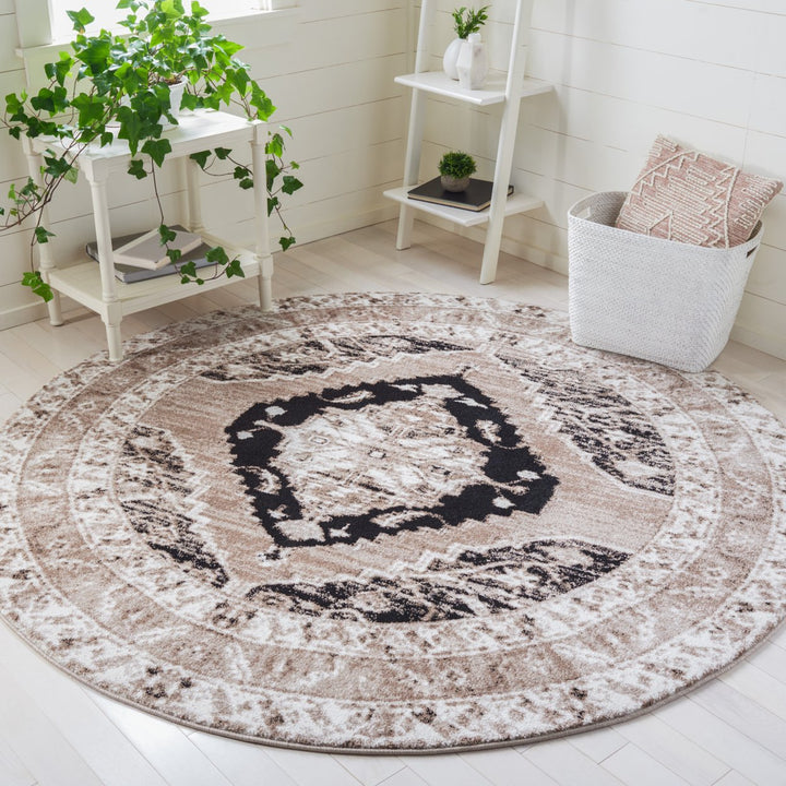 SAFAVIEH Vintage Hamadan VTH228T Brown / Ivory Rug Image 2