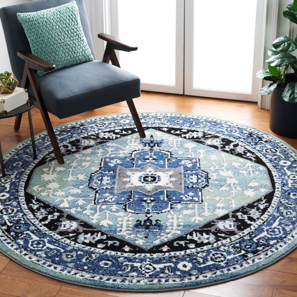 SAFAVIEH Vintage Hamadan VTH259L Blue /Lt Green Rug Image 2