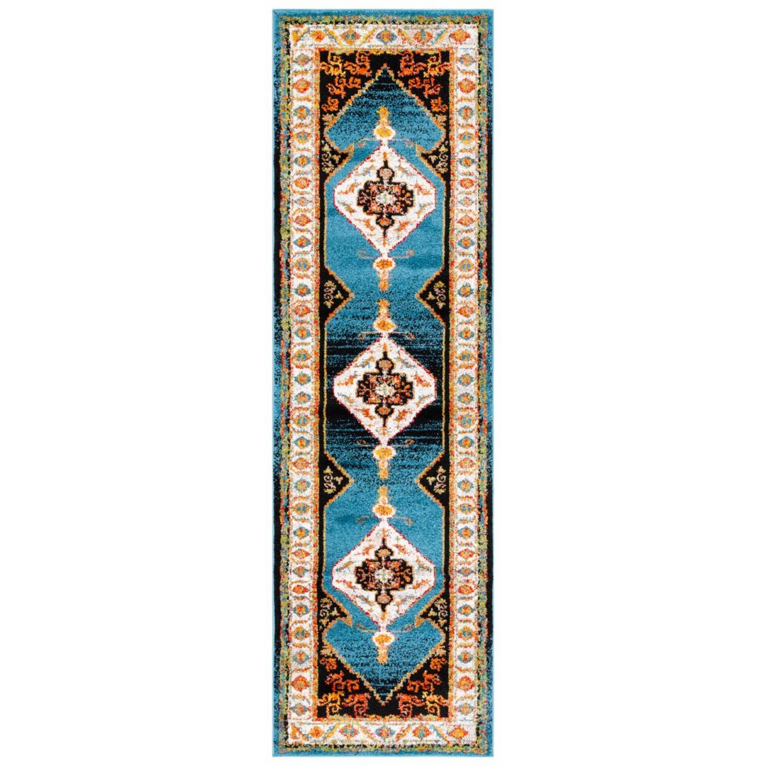 SAFAVIEH Vintage Hamadan VTH260M Blue / Ivory Rug Image 1