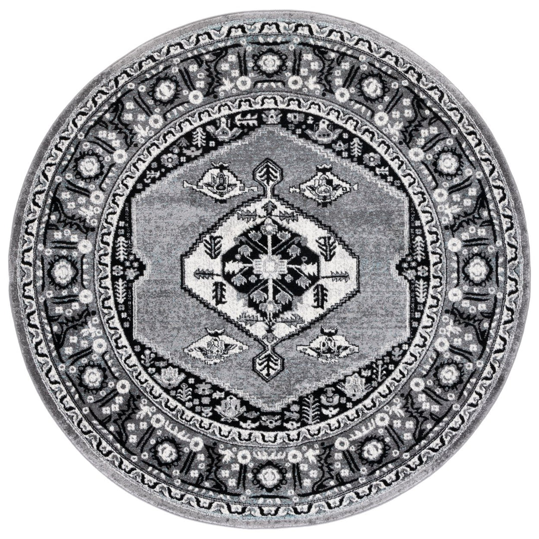 SAFAVIEH Vintage Hamadan VTH262F Grey / Black Rug Image 1