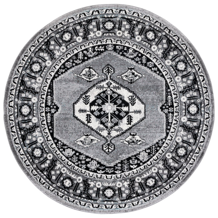 SAFAVIEH Vintage Hamadan VTH262F Grey / Black Rug Image 1