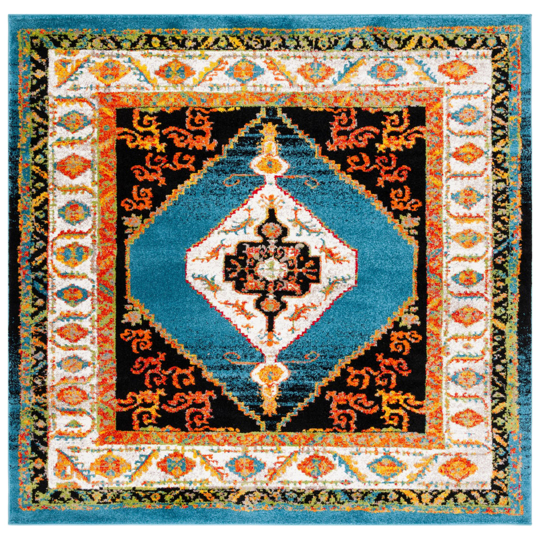 SAFAVIEH Vintage Hamadan VTH260M Blue / Ivory Rug Image 1