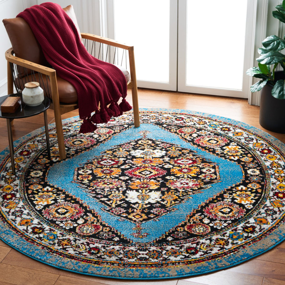 SAFAVIEH Vintage Hamadan VTH265M Blue / Black Rug Image 2