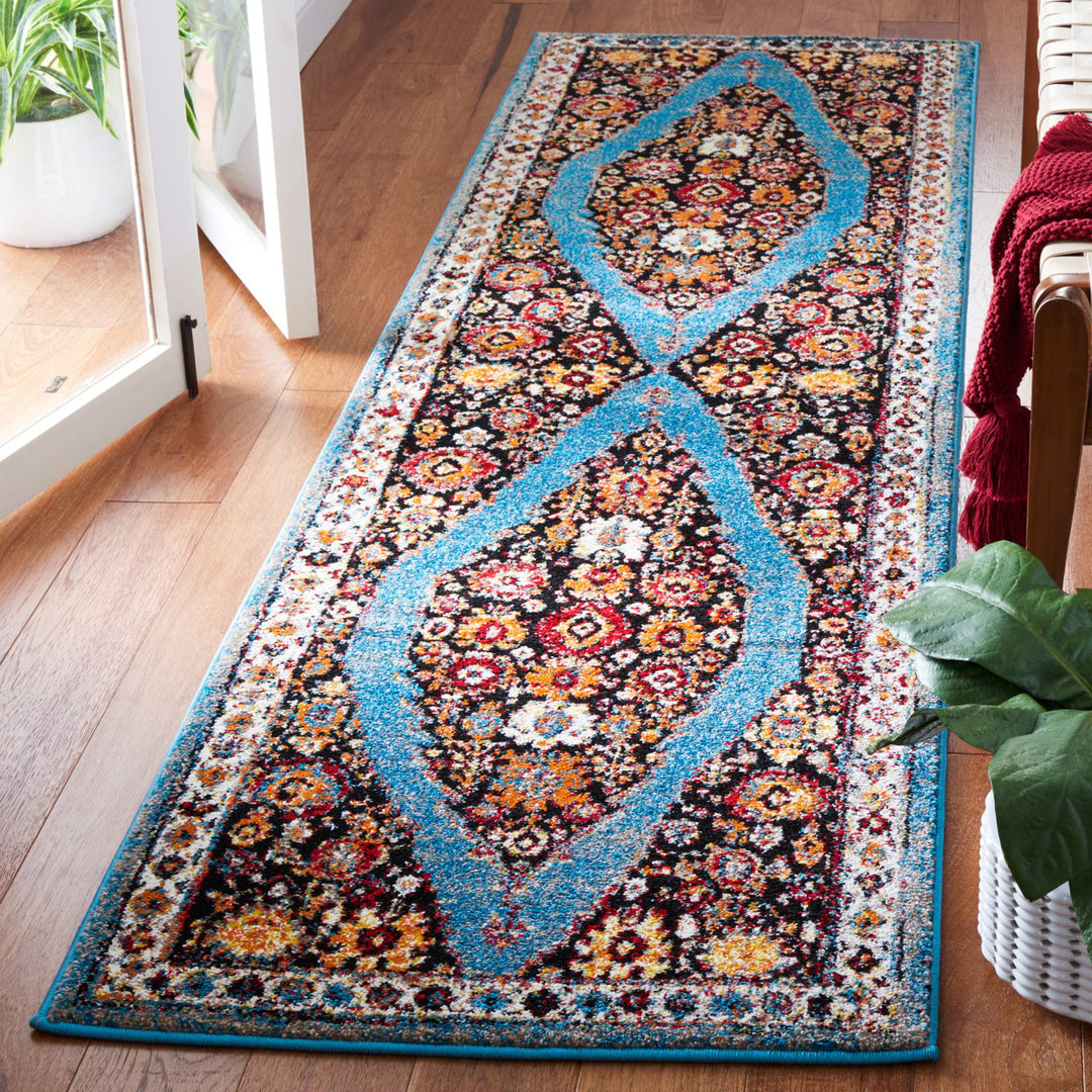 SAFAVIEH Vintage Hamadan VTH265M Blue / Black Rug Image 3