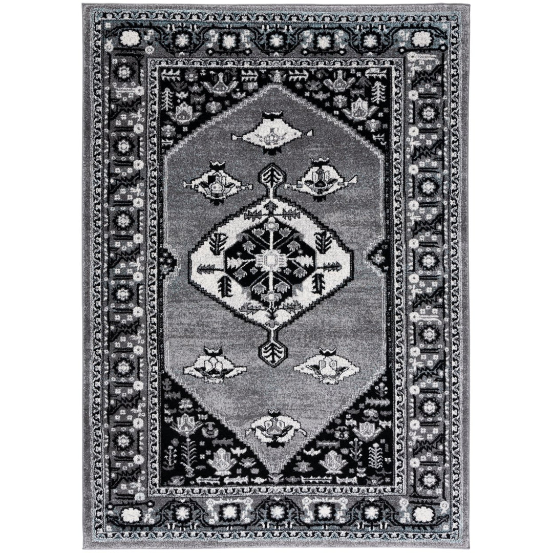 SAFAVIEH Vintage Hamadan VTH262F Grey / Black Rug Image 1