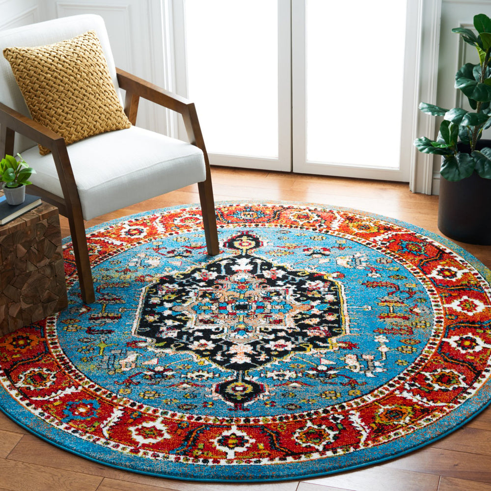 SAFAVIEH Vintage Hamadan VTH266M Blue / Red Rug Image 2