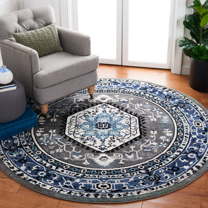 SAFAVIEH Vintage Hamadan VTH264M Blue / Grey Rug Image 2