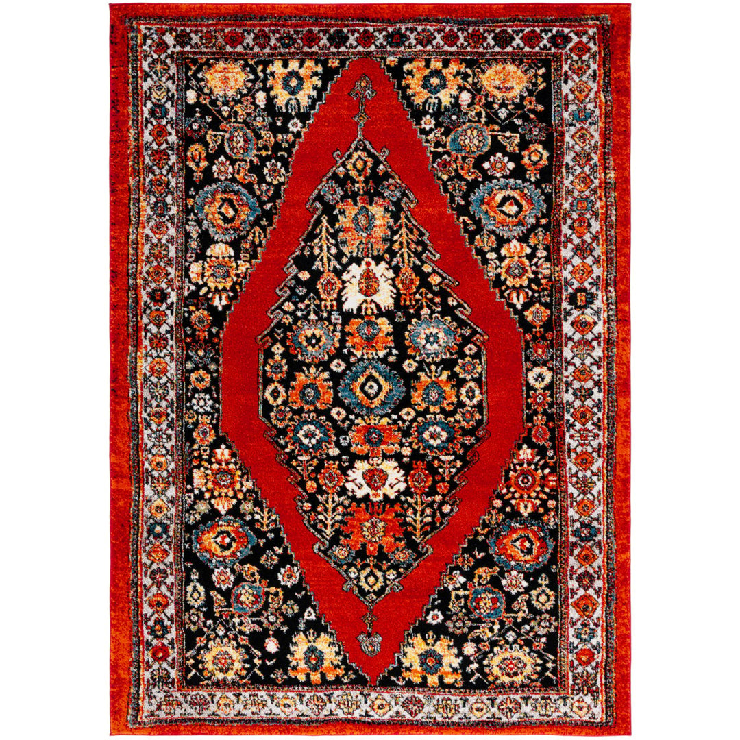 SAFAVIEH Vintage Hamadan VTH265Q Red / Black Rug Image 1