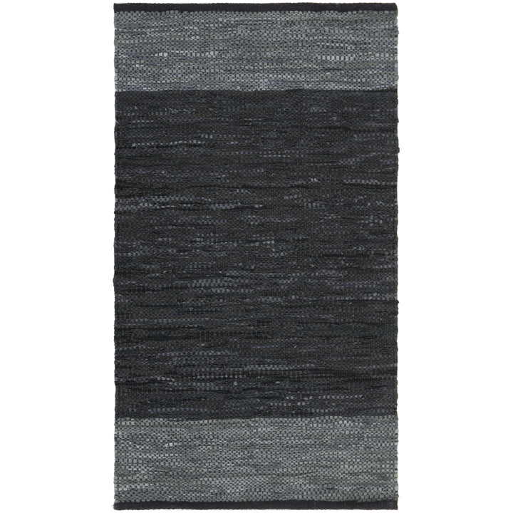 SAFAVIEH Vintage Leather VTL201Z Black / Grey Rug Image 1