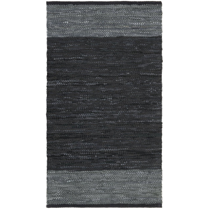 SAFAVIEH Vintage Leather VTL201Z Black / Grey Rug Image 1