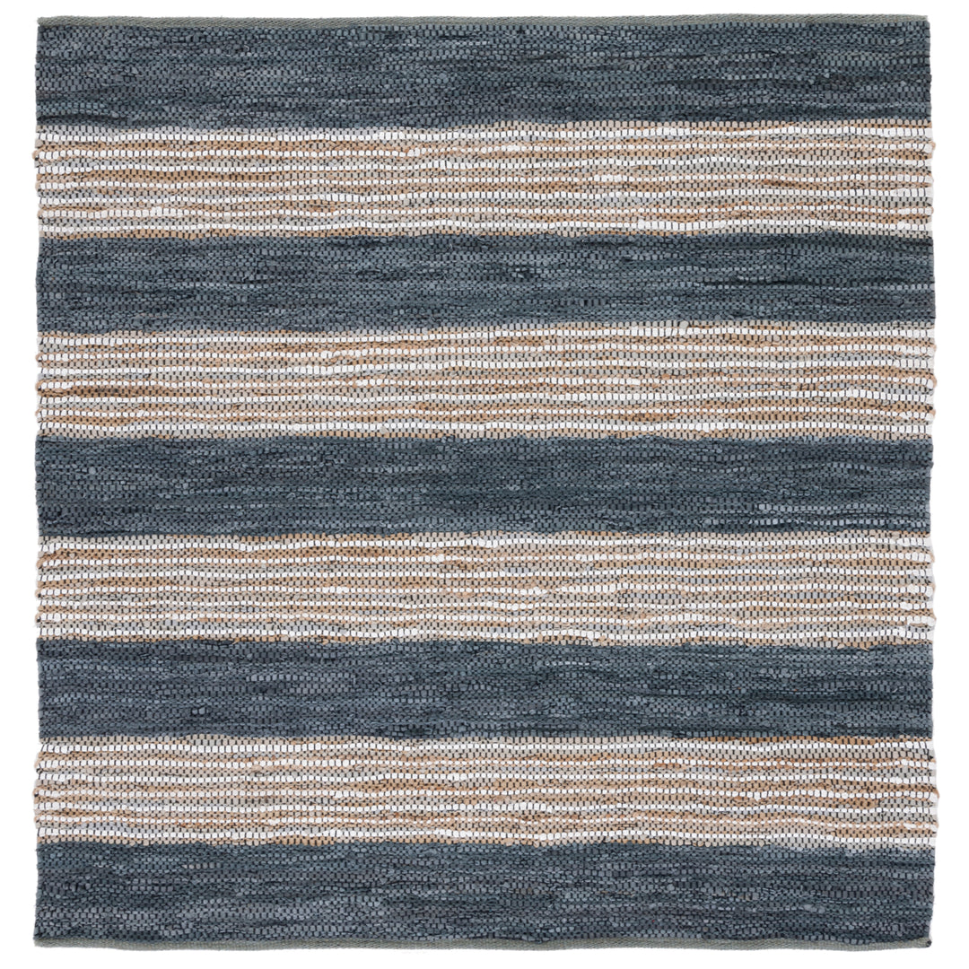 SAFAVIEH Vintage Leather VTL204G Dark Grey / Natural Rug Image 4