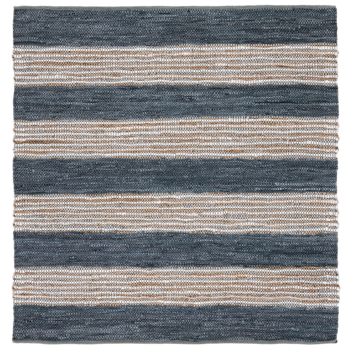 SAFAVIEH Vintage Leather VTL204G Dark Grey / Natural Rug Image 4