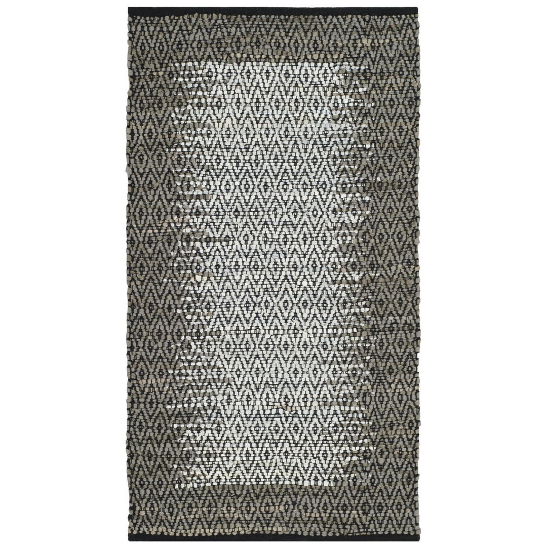 SAFAVIEH Vintage Leather VTL387A Light Grey / Grey Rug Image 8