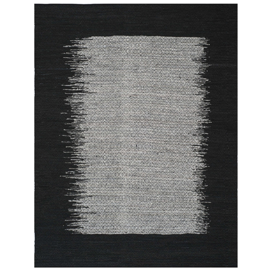 SAFAVIEH Vintage Leather VTL387C Light Grey / Black Rug Image 1