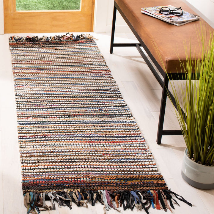 SAFAVIEH Vintage Leather VTL373E Handwoven Multi Rug Image 2