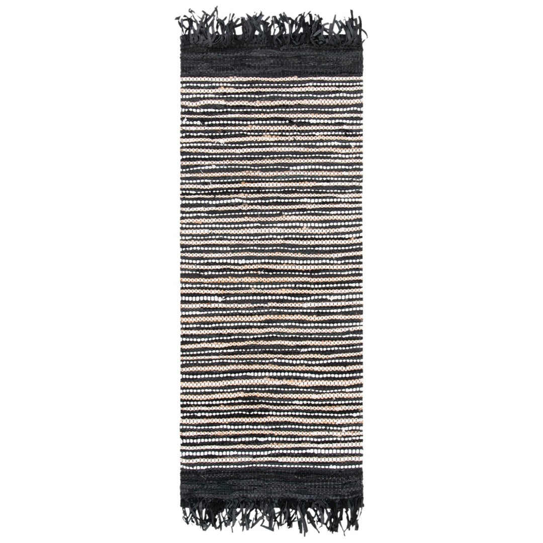 SAFAVIEH Vintage Leather VTL373G Black / Multi Rug Image 1