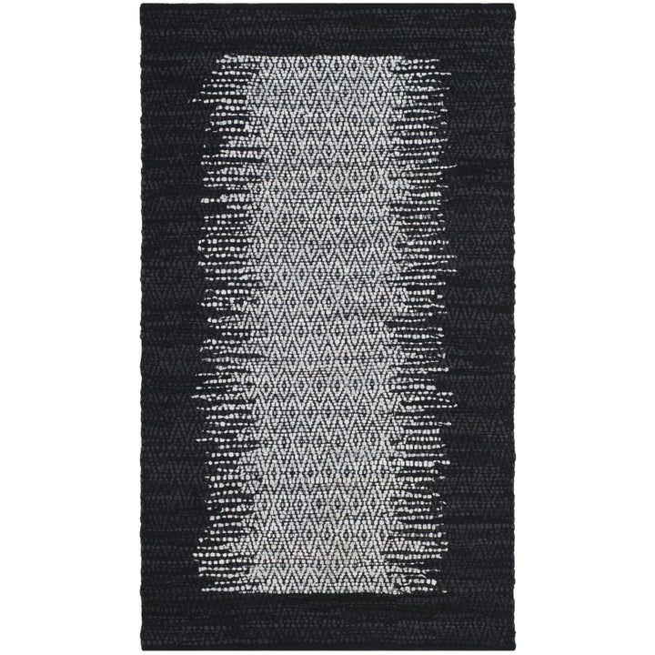 SAFAVIEH Vintage Leather VTL387C Light Grey / Black Rug Image 1