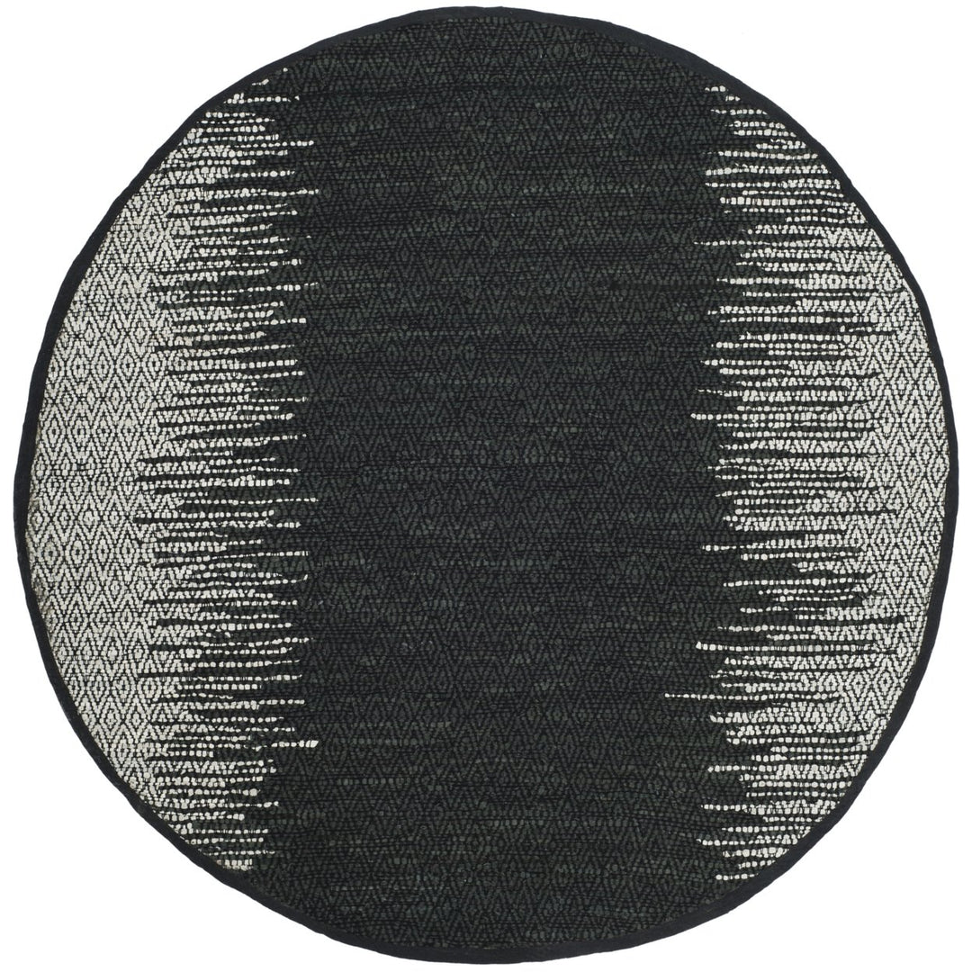 SAFAVIEH Vintage Leather VTL389C Light Grey / Black Rug Image 1