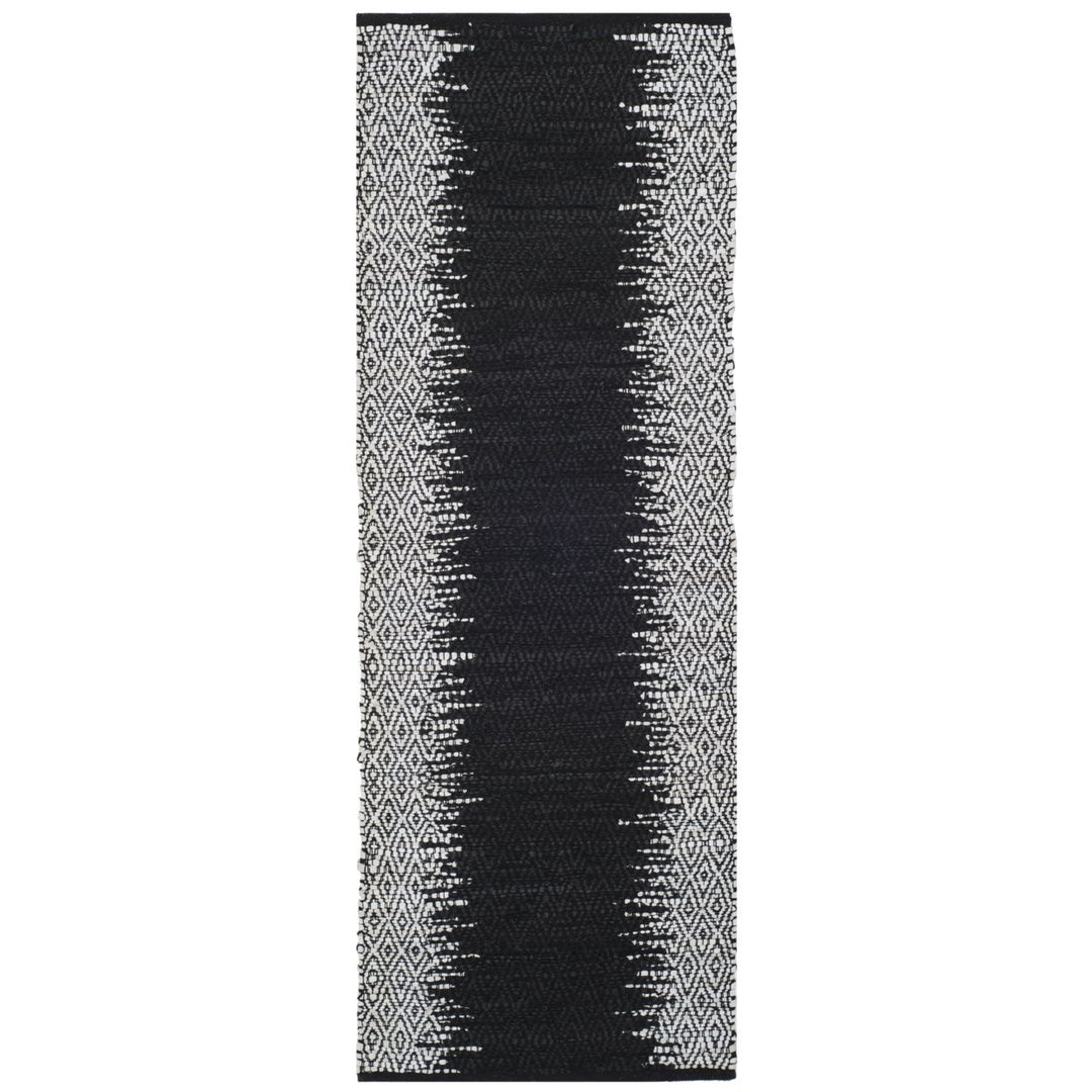SAFAVIEH Vintage Leather VTL389C Light Grey / Black Rug Image 1