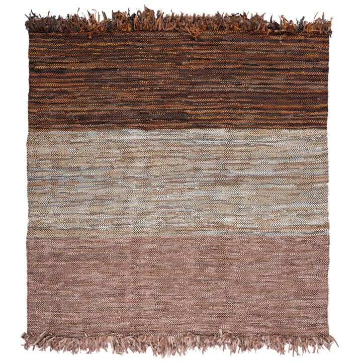 SAFAVIEH Vintage Leather VTL401P Handwoven Rust /Grey Rug Image 1